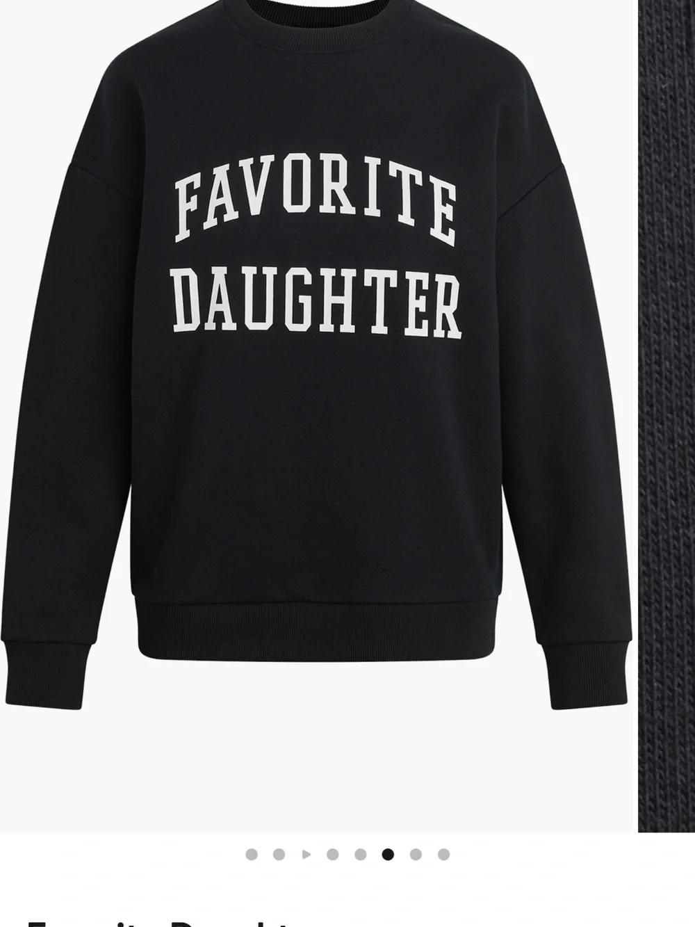 Favorite Daughter Black Crewneck Tee with Subtle Logo - Picture 5 of 6